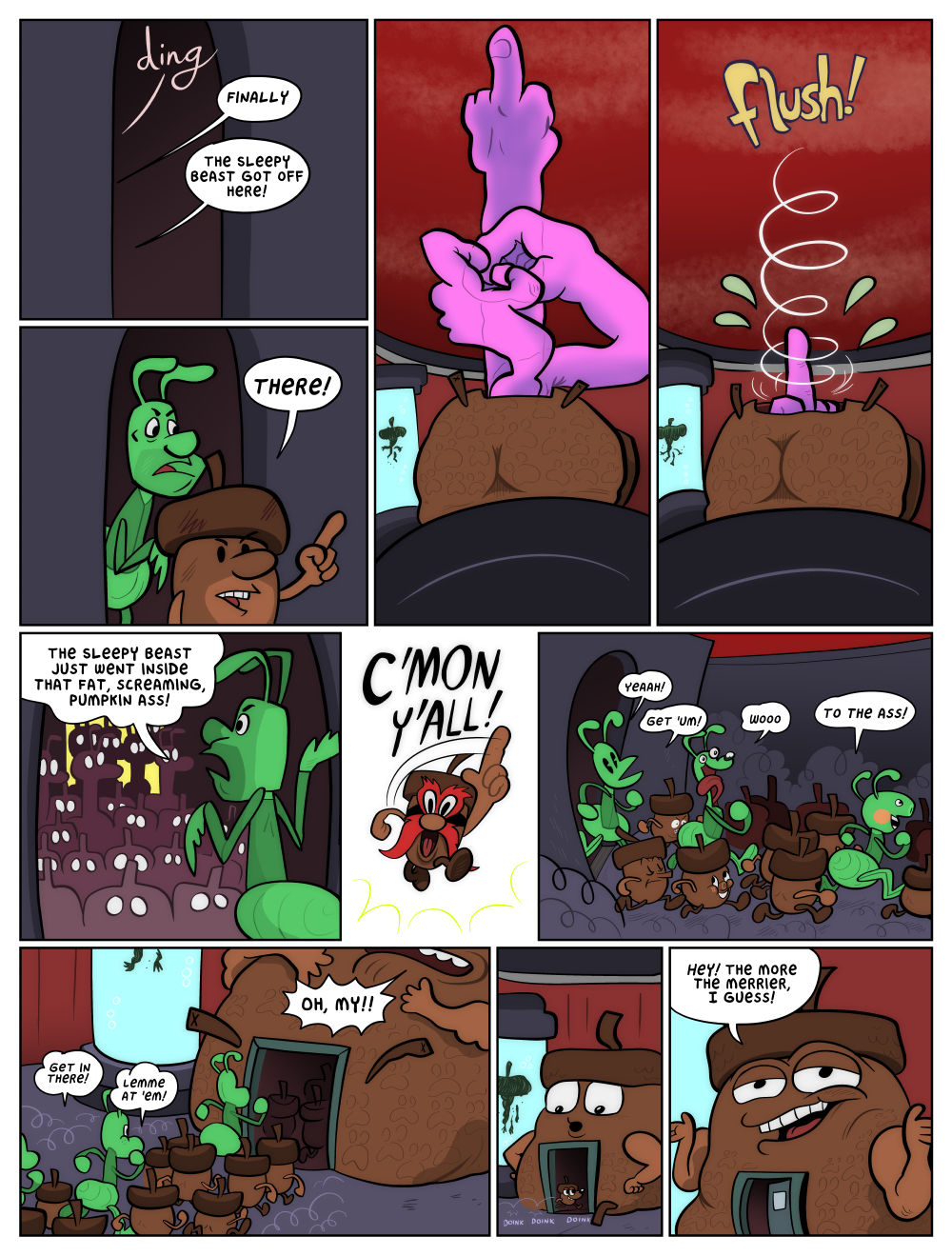why dont more people read the comic where the big weiner-ass flips off all the old cartoon characters of my youth